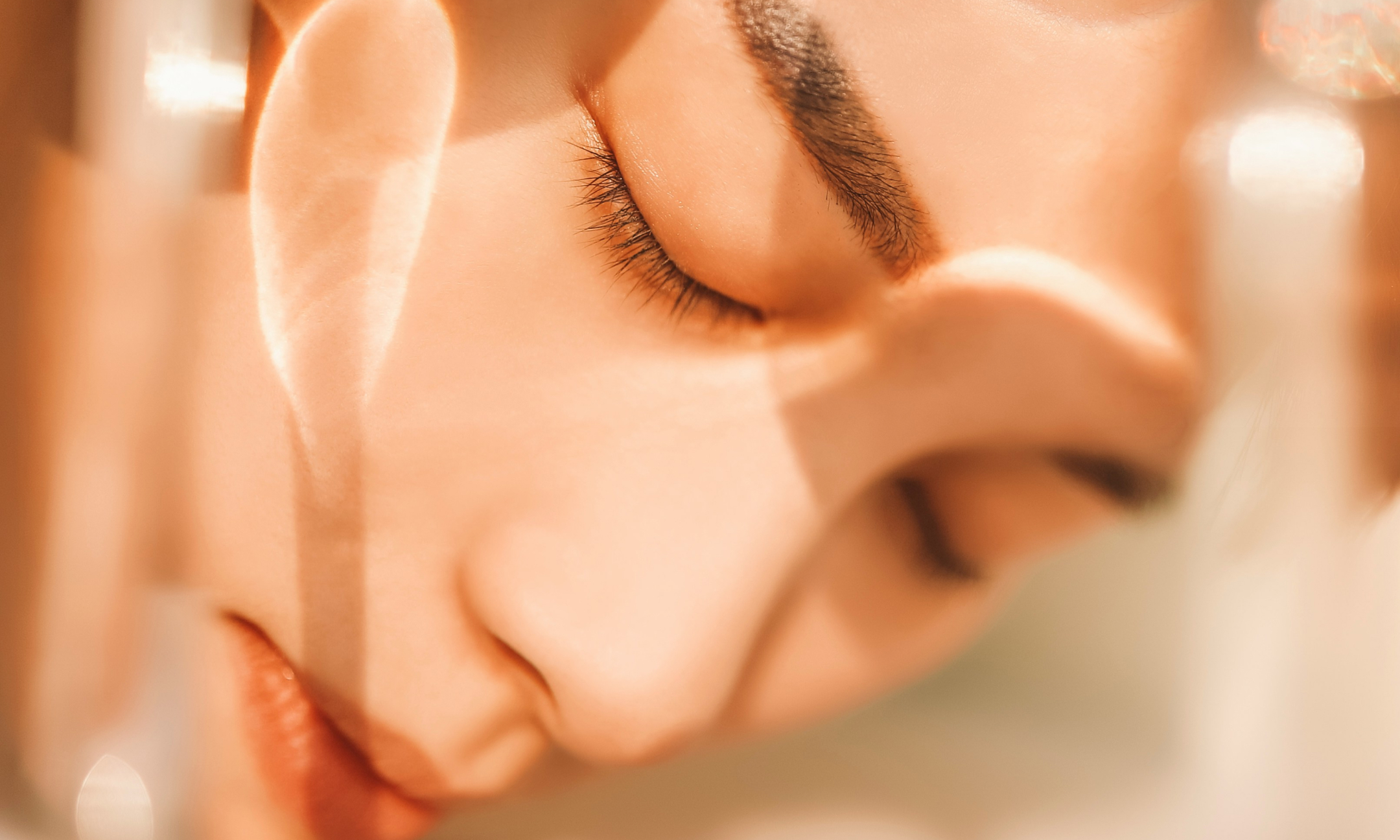 beauty close-up of face