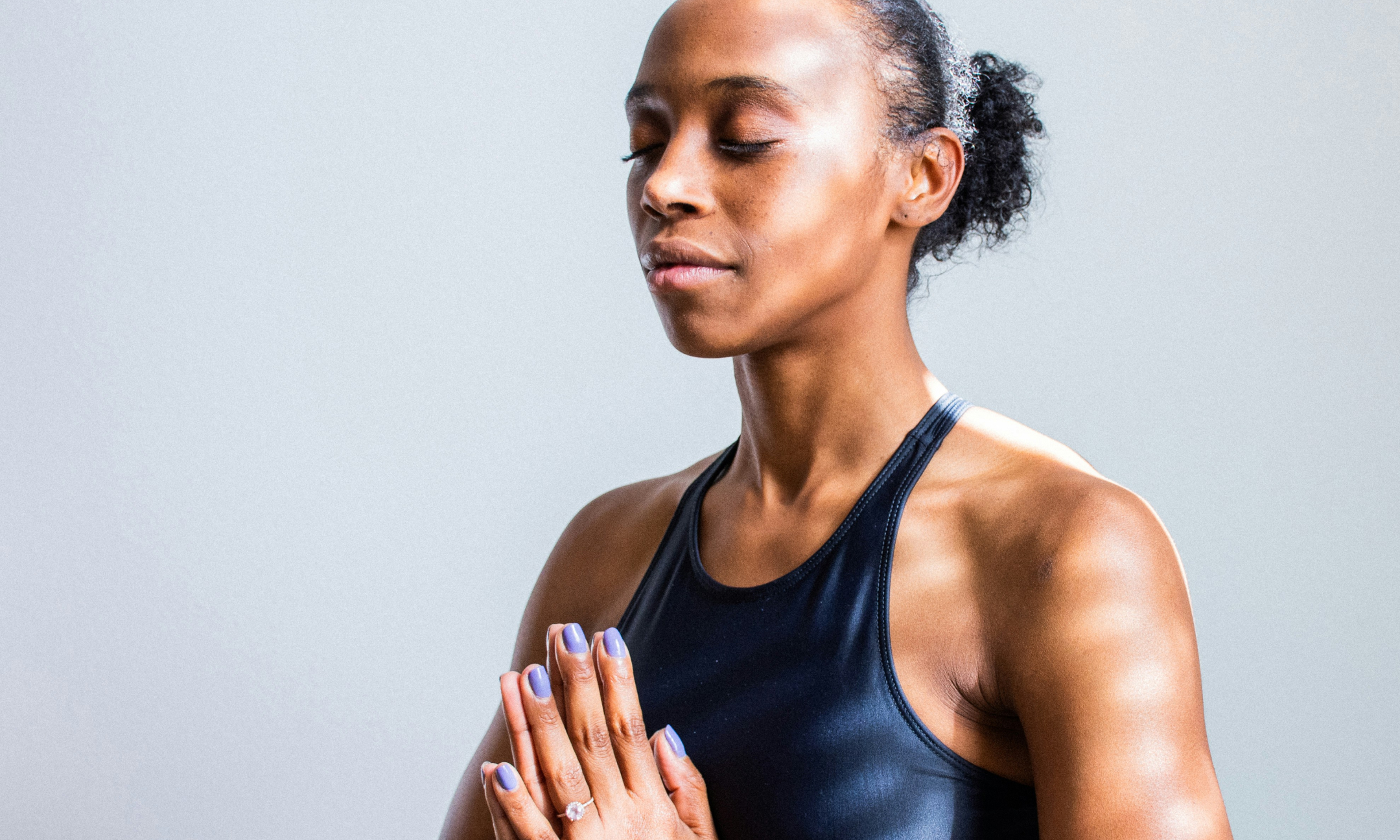 Wellness woman in yoga position